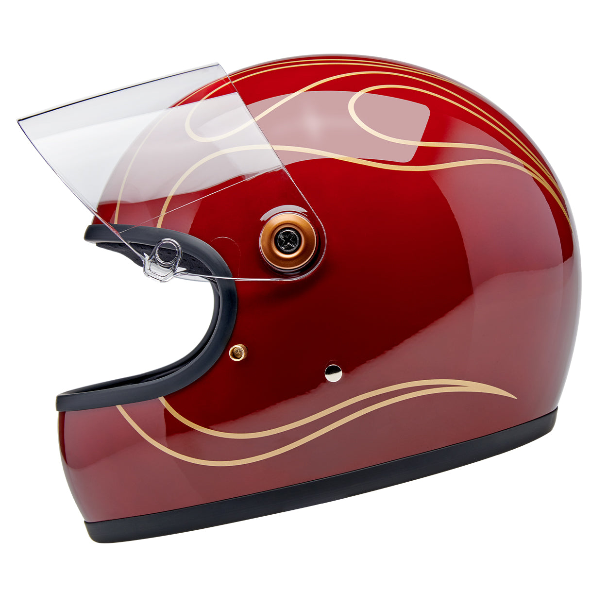 Biltwell Gringo S - Gloss Garnet Red Flames