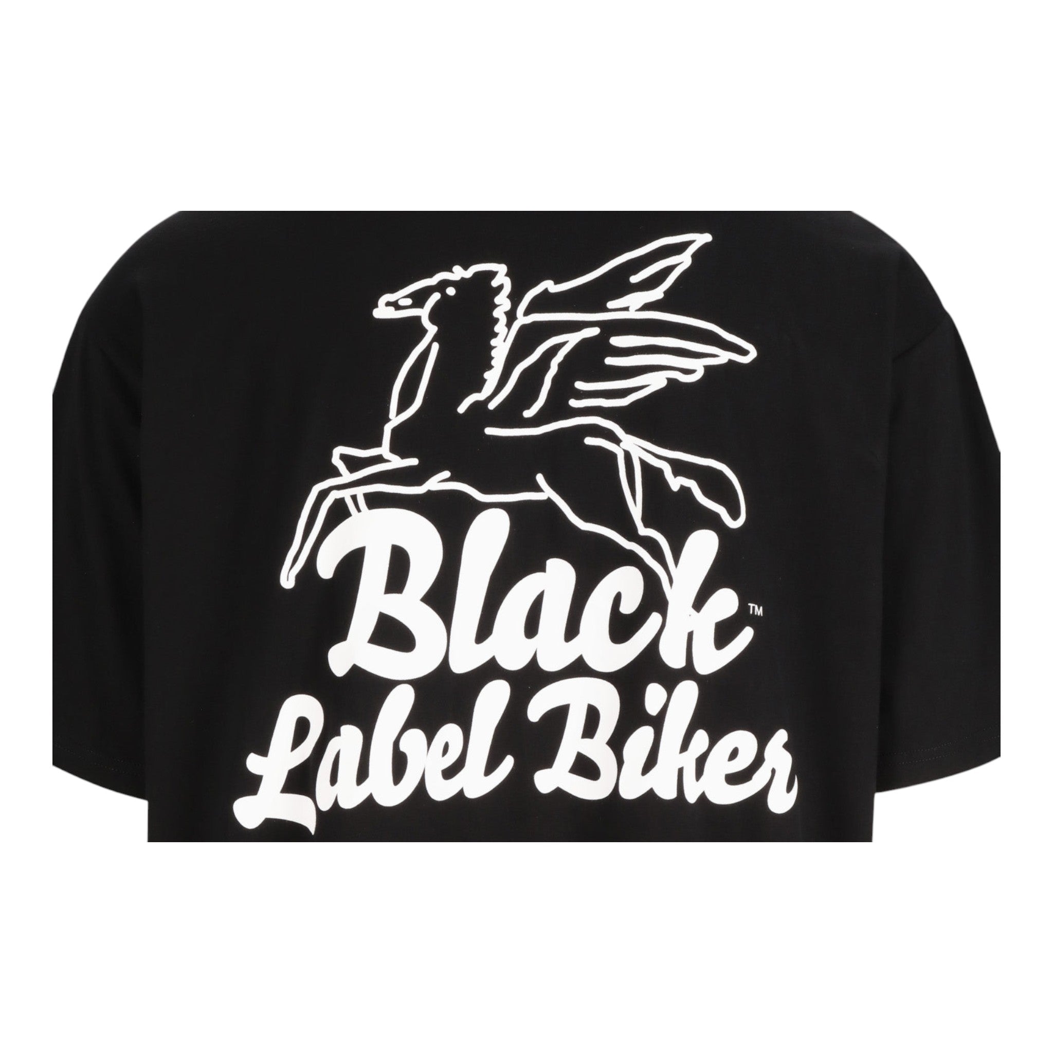 Black Label Biker Pegasus T-Shirt – Black