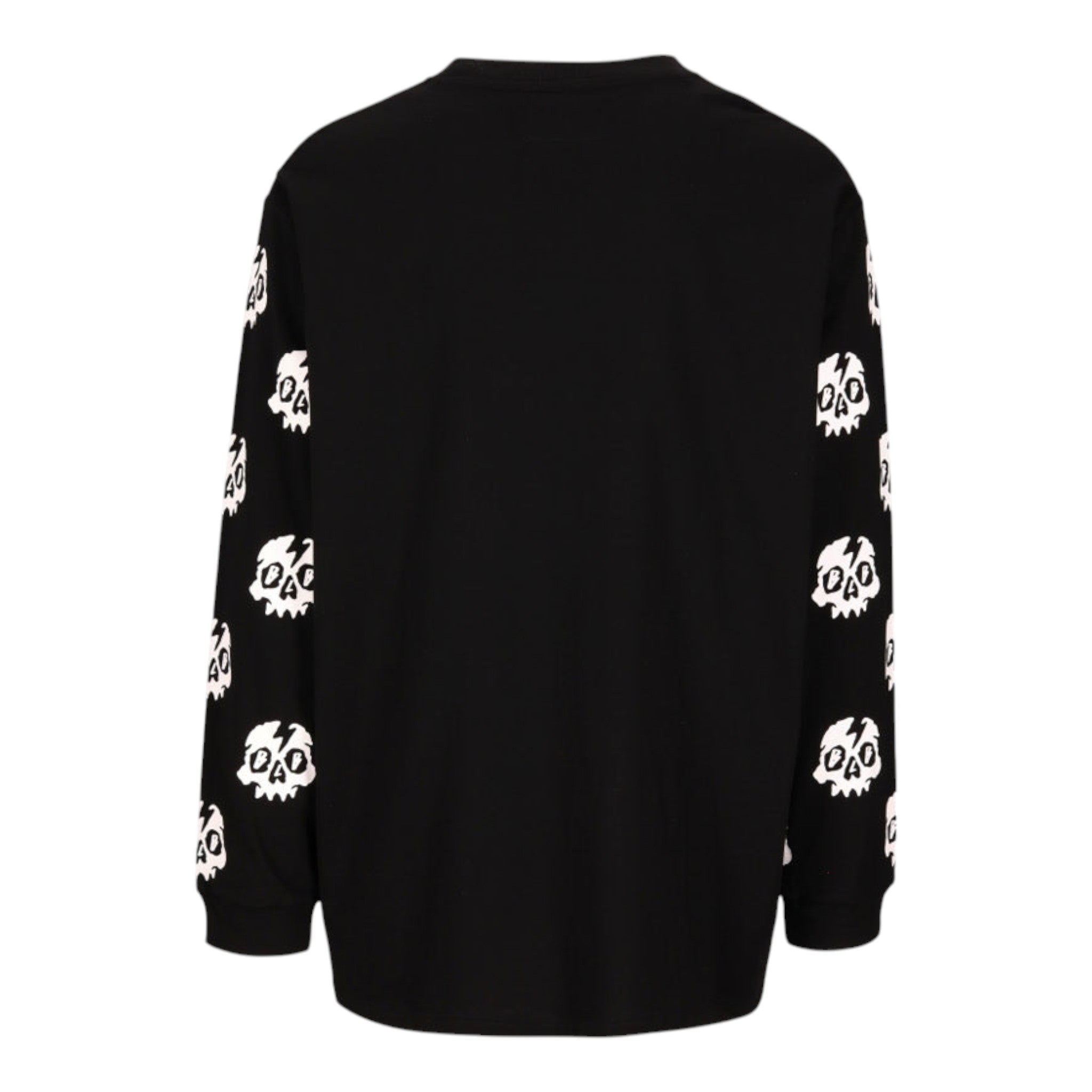 Black Label Biker Skulls Long Sleeve Tee – Black