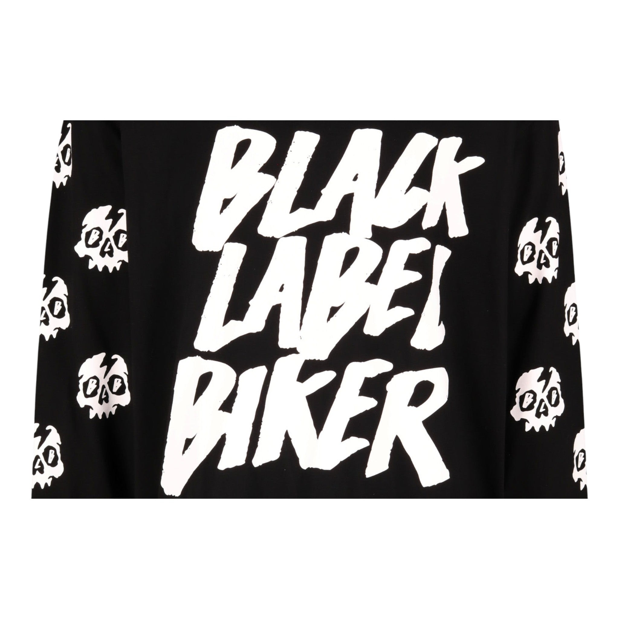 Black Label Biker Skulls Long Sleeve Tee – Black