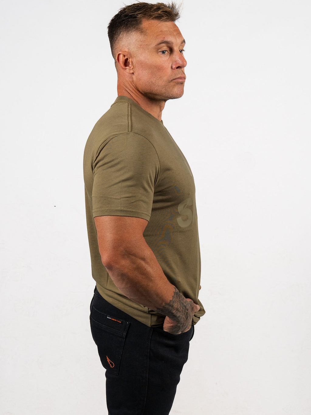 SA1NT No. 1 Cotton Tencel Tee Olive