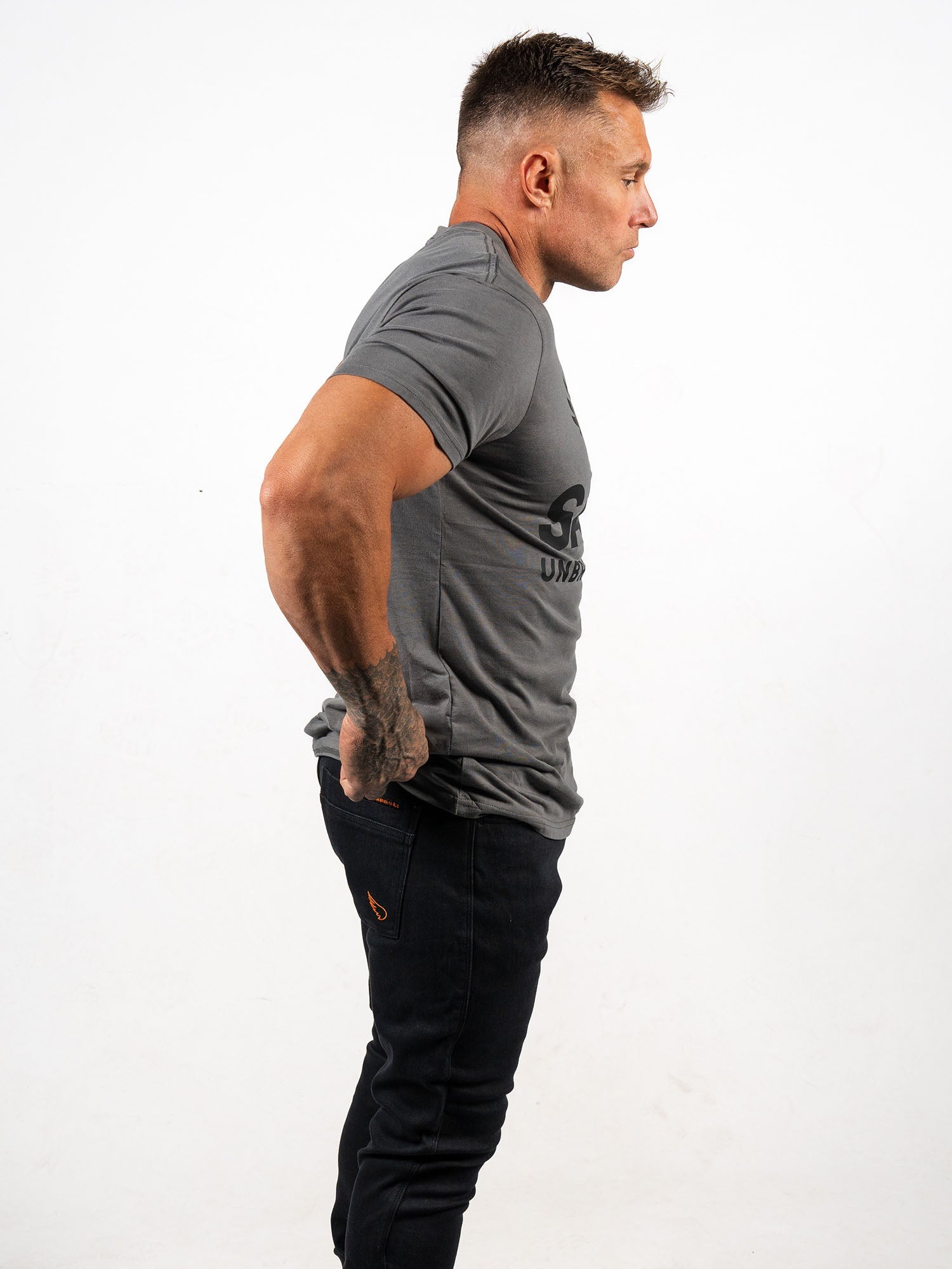 SA1NT No. 1 Cotton Tencel Tee - Charcoal
