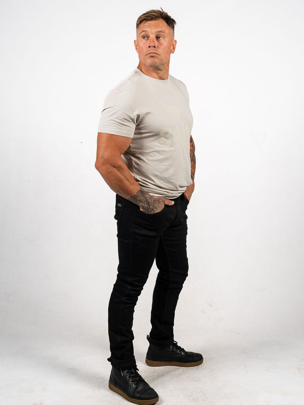 SA1NT No. 1 Cotton Tencel Tee - Stone