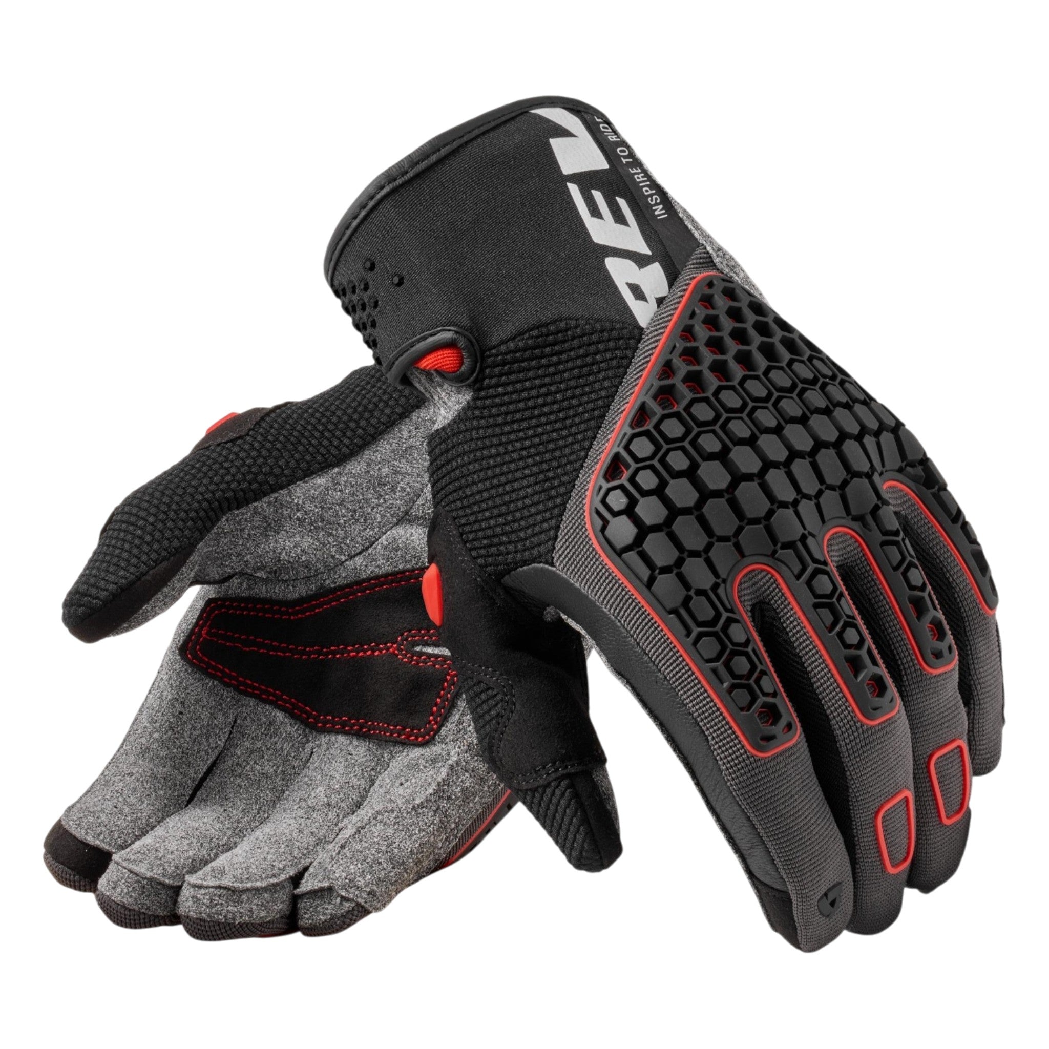 REV'IT! Mangrove 2 Grey Red Gloves