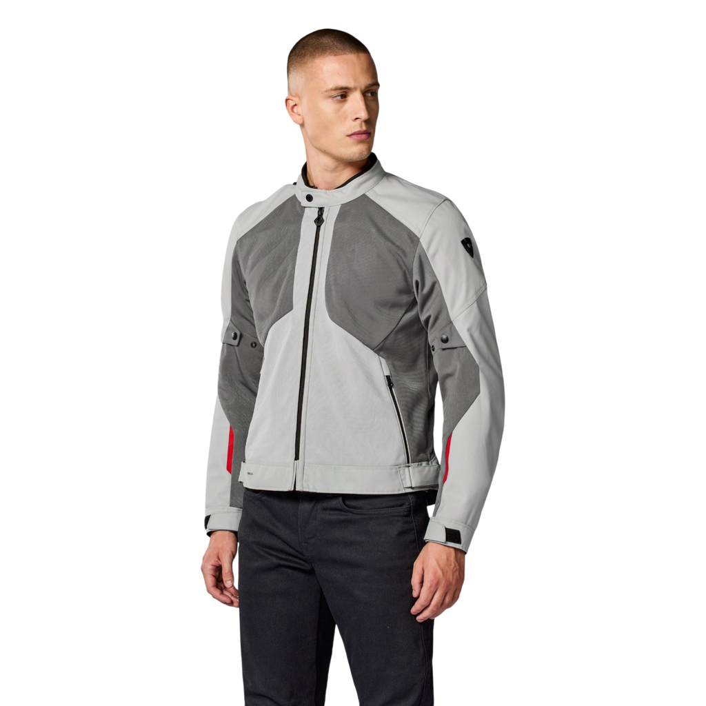 Rev'it Torque 3 H2O Jacket Light Grey-Red