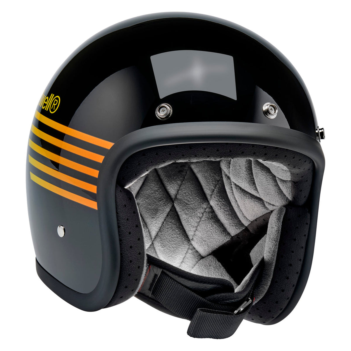 Biltwell Bonanza – Lightspeed Gloss Black / Orange / Yellow de BILTWELL INC. — vista 3