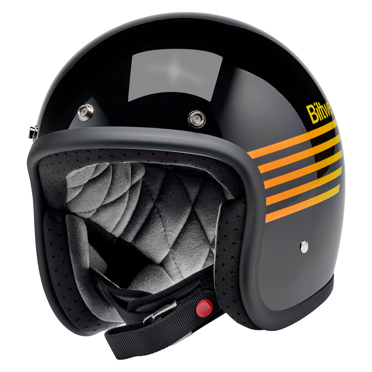 Biltwell Bonanza – Lightspeed Gloss Black / Orange / Yellow de BILTWELL INC. — vista 2