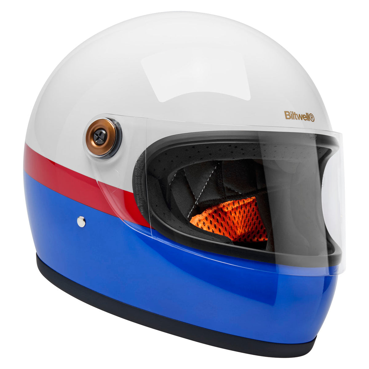 Biltwell Gringo - Apex Gloss White / Red / Blue de BILTWELL INC. — vista 2