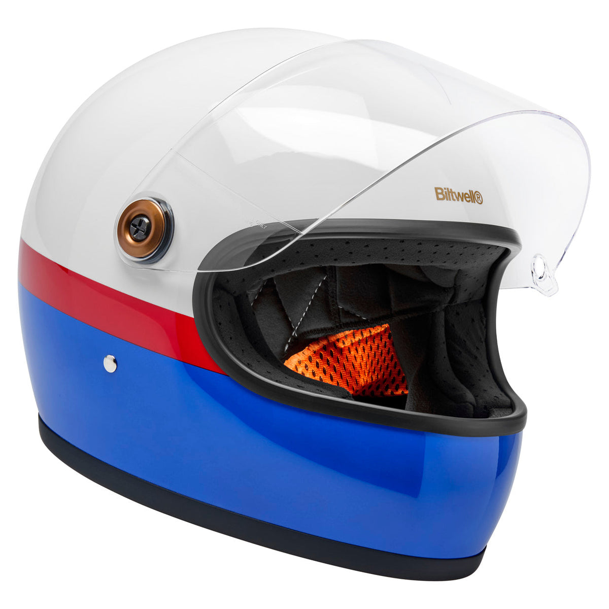 Biltwell Gringo - Apex Gloss White / Red / Blue de BILTWELL INC. — vista 3