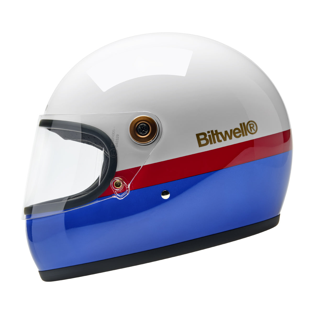 Biltwell Gringo - Apex Gloss White / Red / Blue de BILTWELL INC. — vista 4