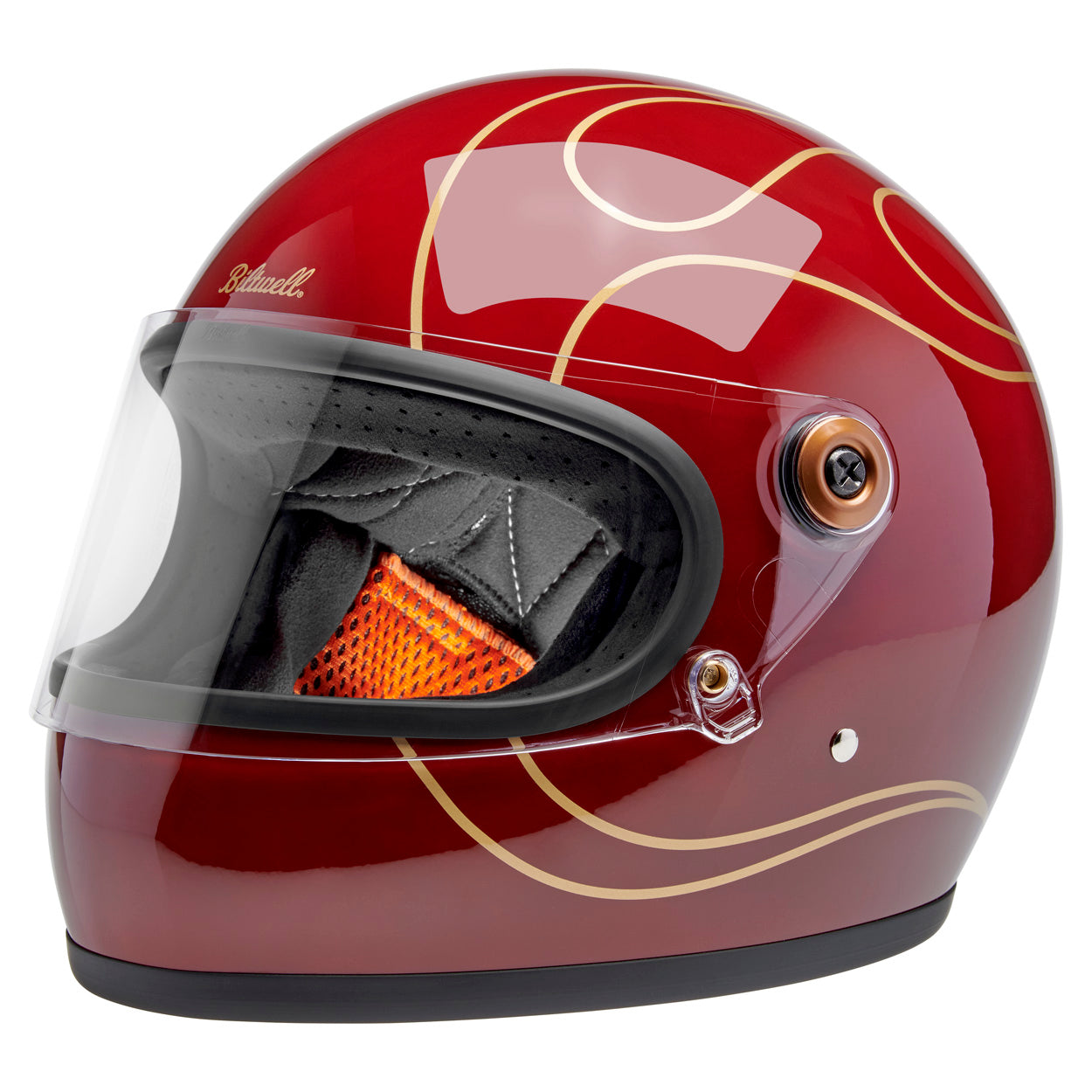 Biltwell Gringo S - Gloss Garnet Red Flames