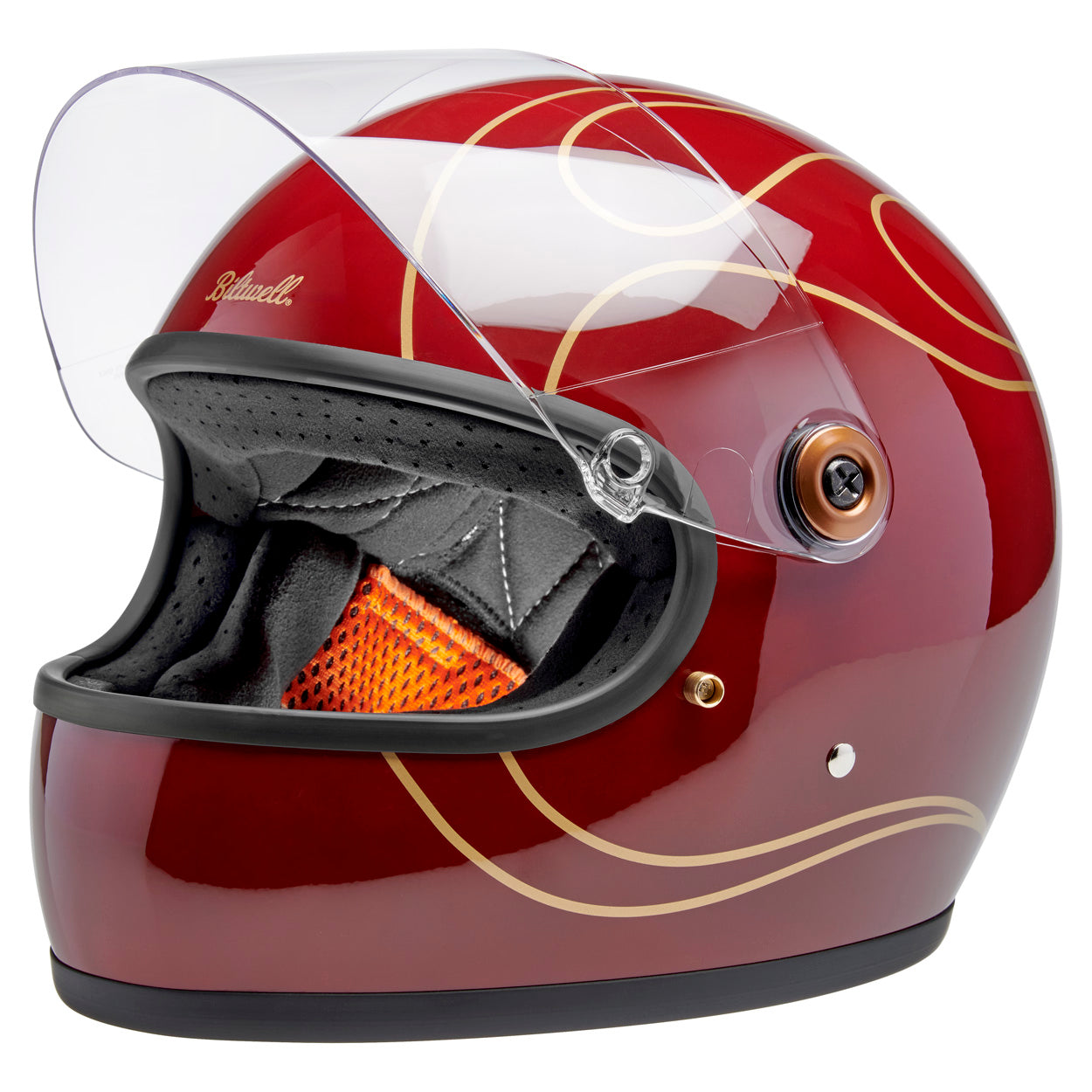 Biltwell Gringo S - Gloss Garnet Red Flames