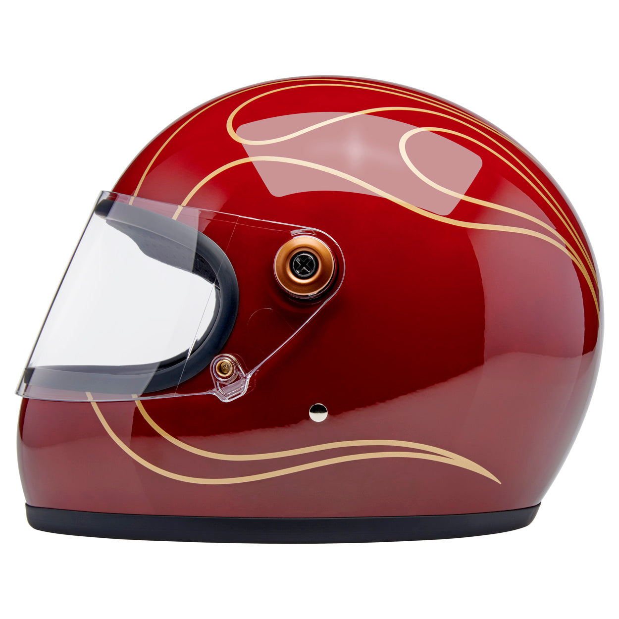 Biltwell Gringo S - Gloss Garnet Red Flames