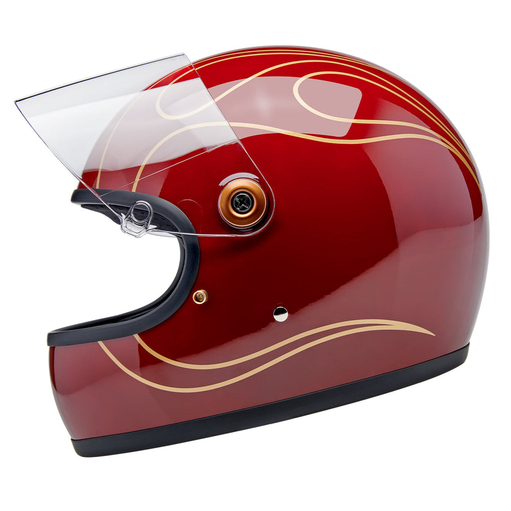 Biltwell Gringo S - Gloss Garnet Red Flames