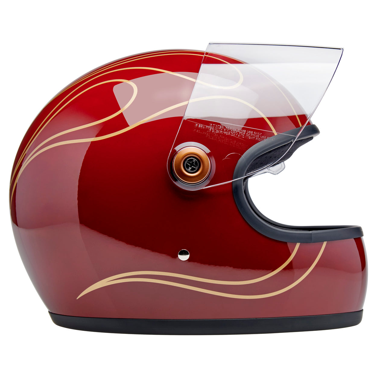 Biltwell Gringo S - Gloss Garnet Red Flames