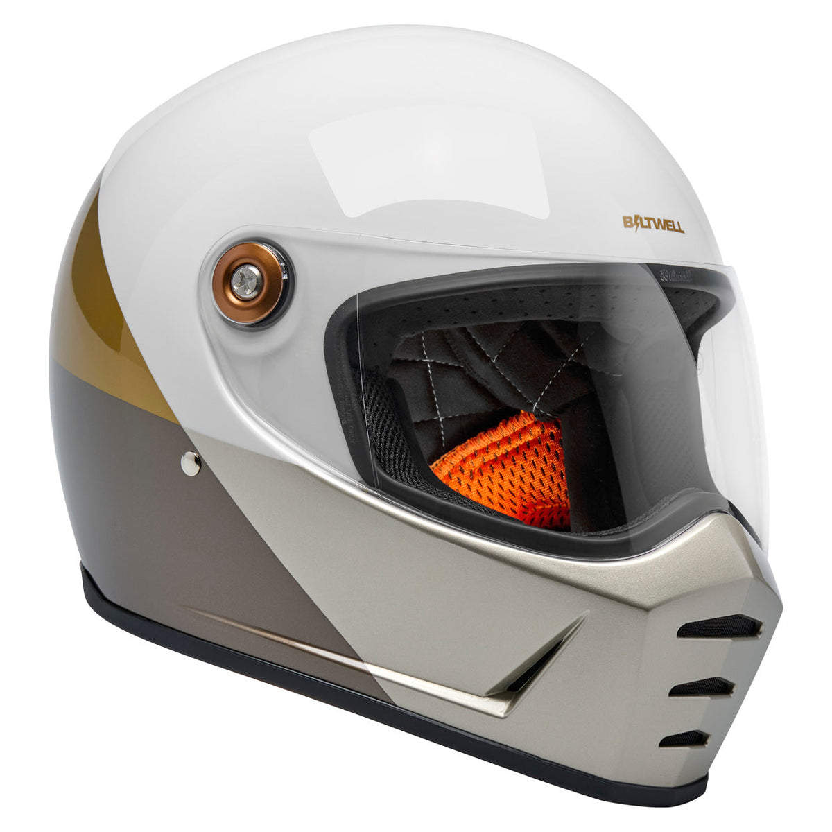 Biltwell Lane Splitter Helmet – Intersection Gold / Silver / Bronze de BILTWELL INC. — vista 2