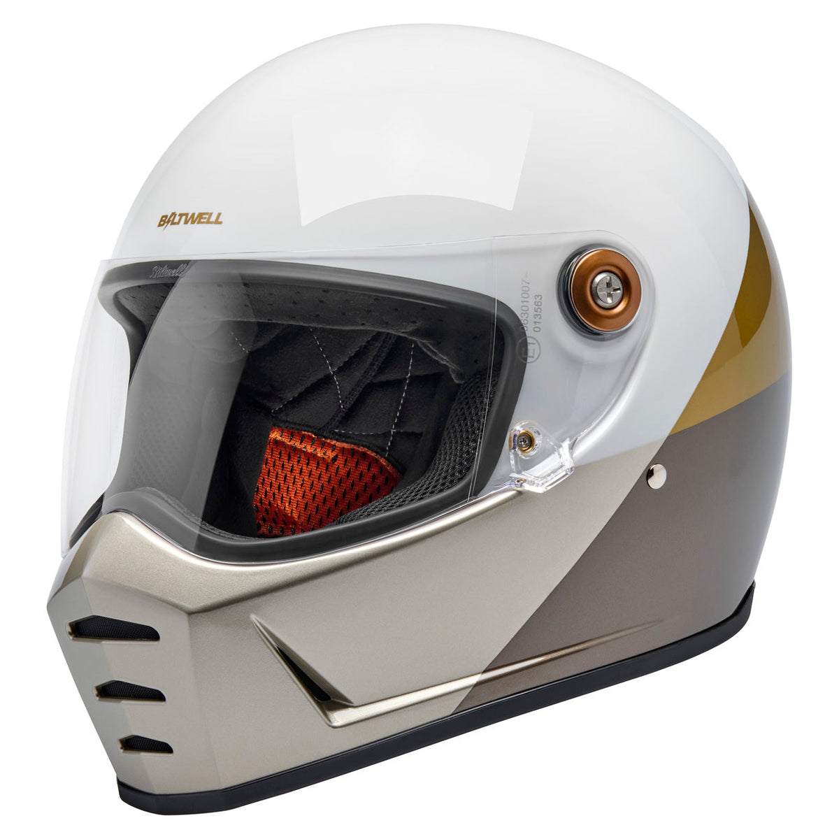 Biltwell Lane Splitter Helmet – Intersection Gold / Silver / Bronze de BILTWELL INC. — vista 1