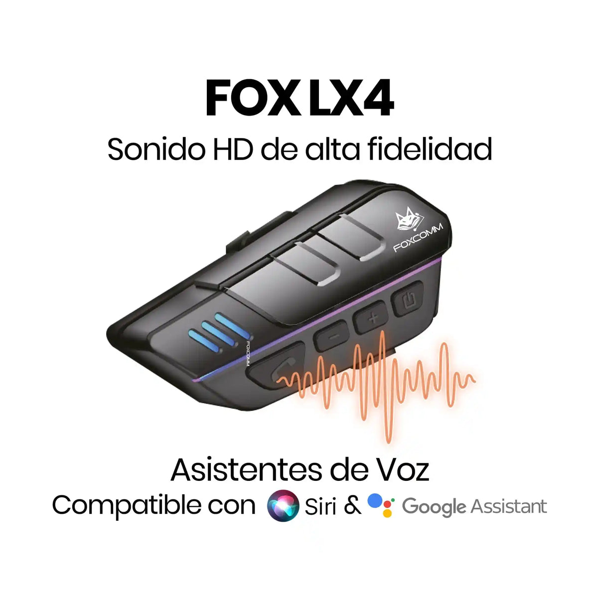 FOX LX4 – Manos Libres Bluetooth para Casco de FOXCOMM — vista 3