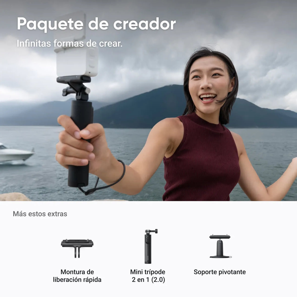 Insta360 GO Ultra | Creator Bundle | White — vista 2