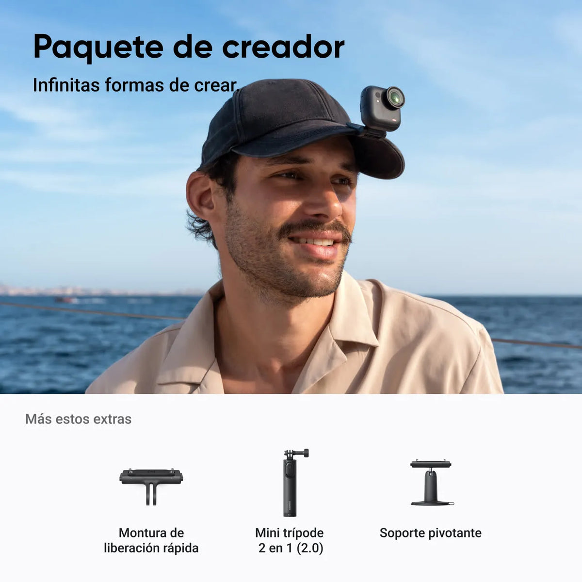 Insta360 GO Ultra | Creator Bundle | Black — vista 2