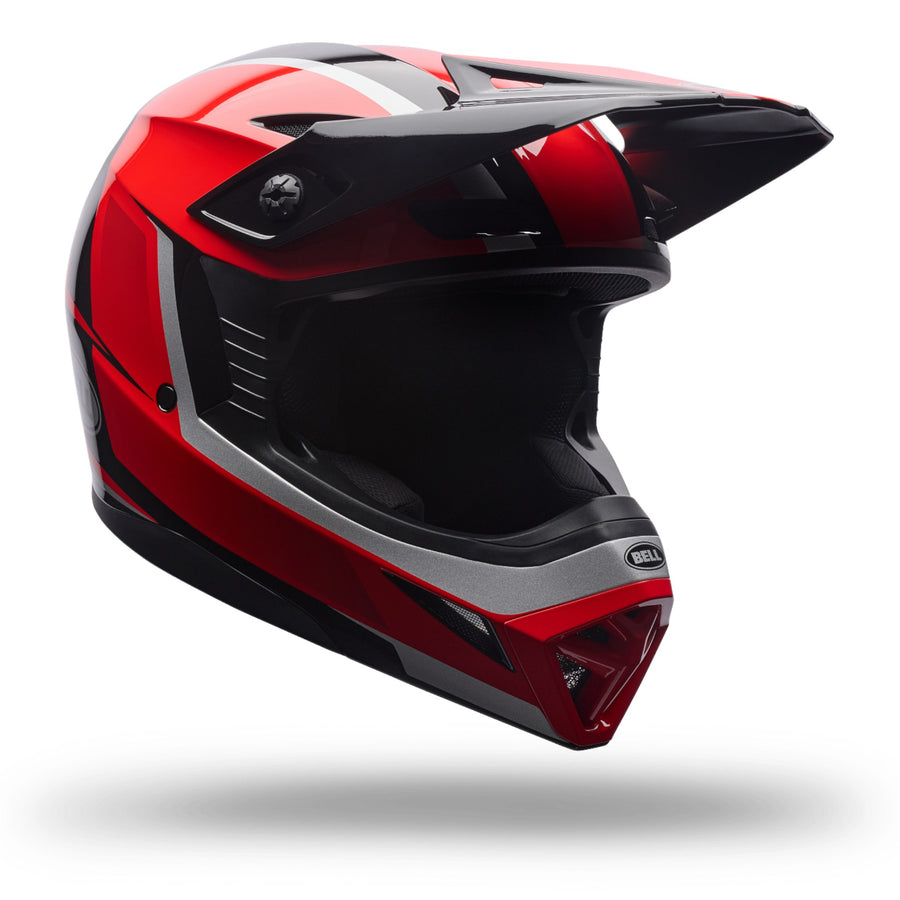 Bell MX-10 MIPS Black/Red Spiral — vista 1