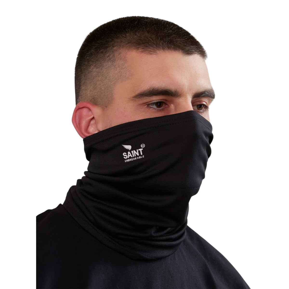 SA1NT Neck Gaiter With Filter - Black — vista 1