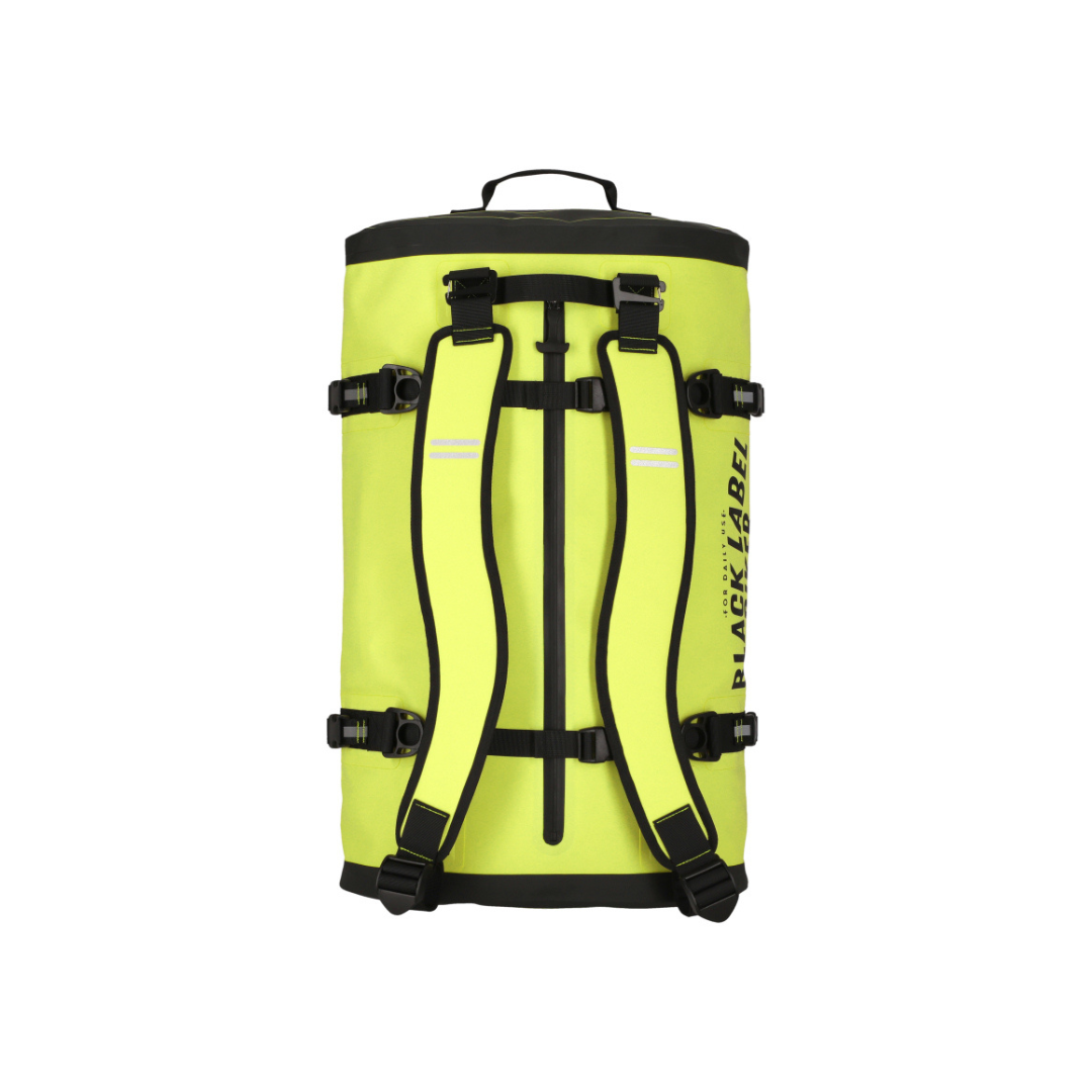 Black Label Biker Overlander Dry Bag/Backpack 65L - Verde Limón — vista 2