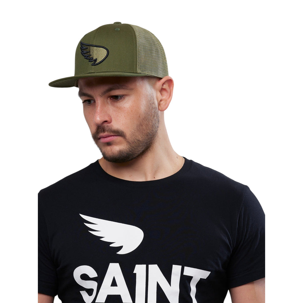 SA1NT Wing Trucker Cap - Moss Green