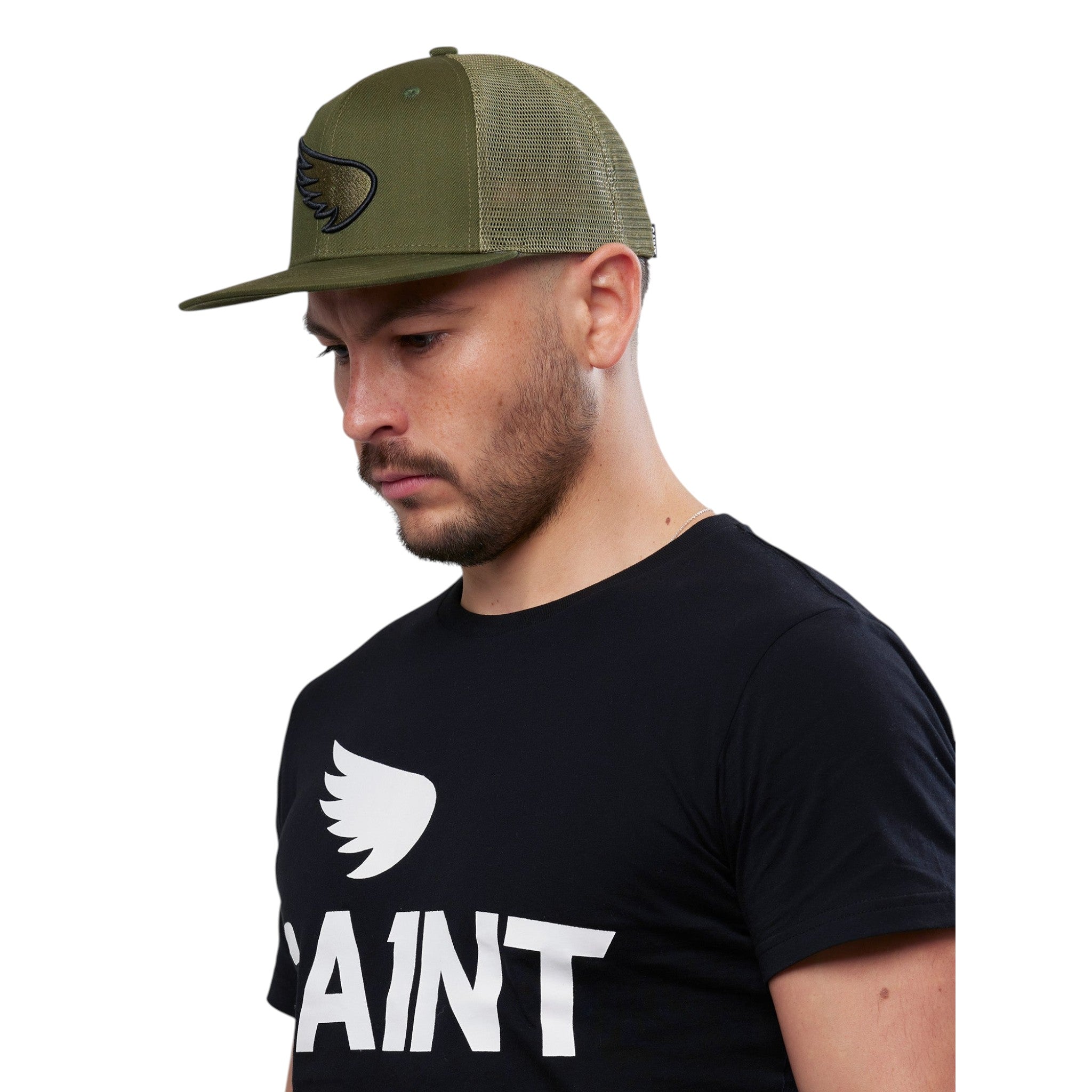 SA1NT Wing Trucker Cap - Moss Green