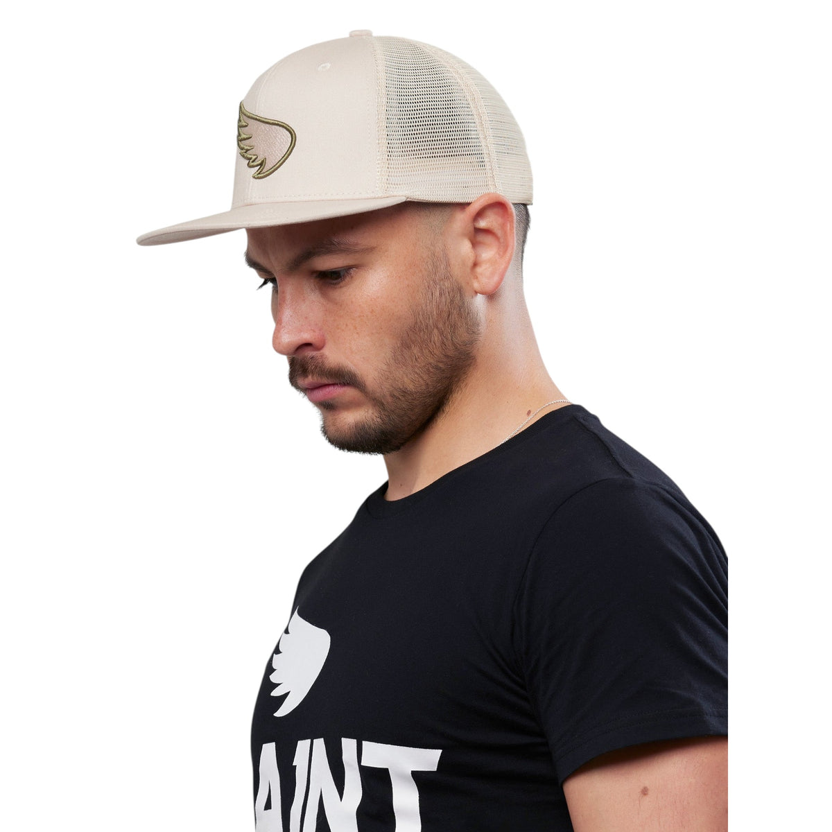 SA1NT Wing Trucker Cap - Stone — vista 2