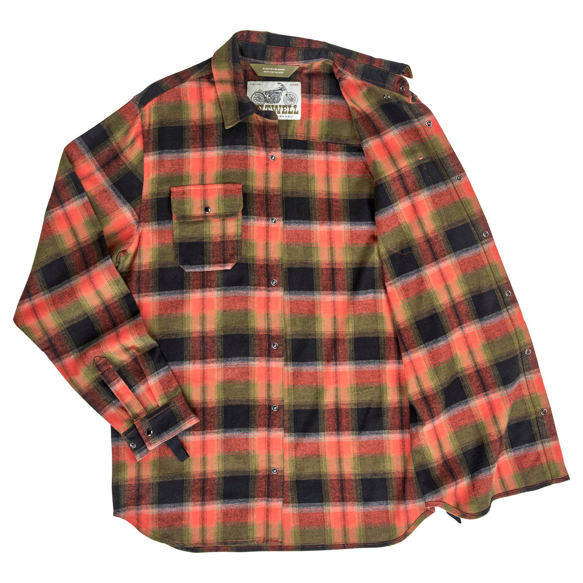 Biltwell Hi-Test Flannel – Rust Plaid