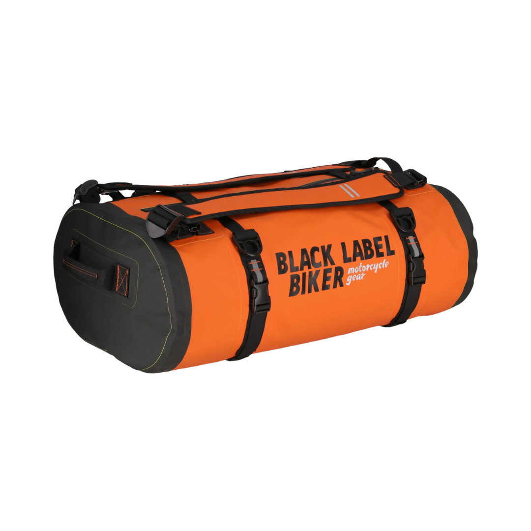 Black Label Biker Overlander Dry Bag/Backpack 65L - Naranja — vista 3