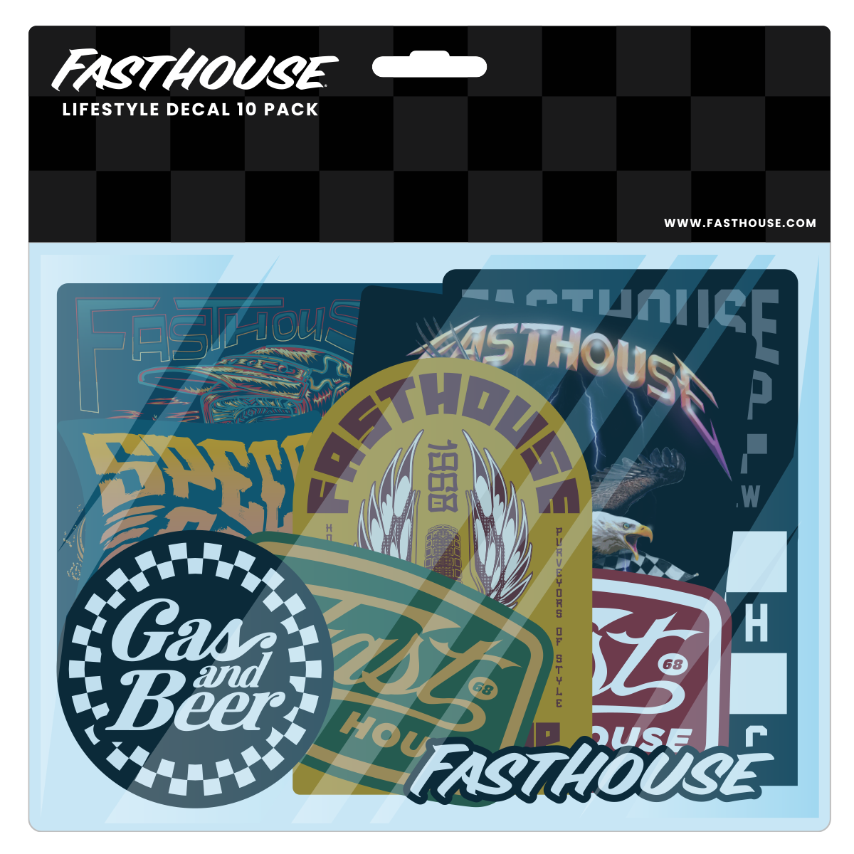 FASTHOUSE Fall 24 Decal - 10 Pack — vista 2