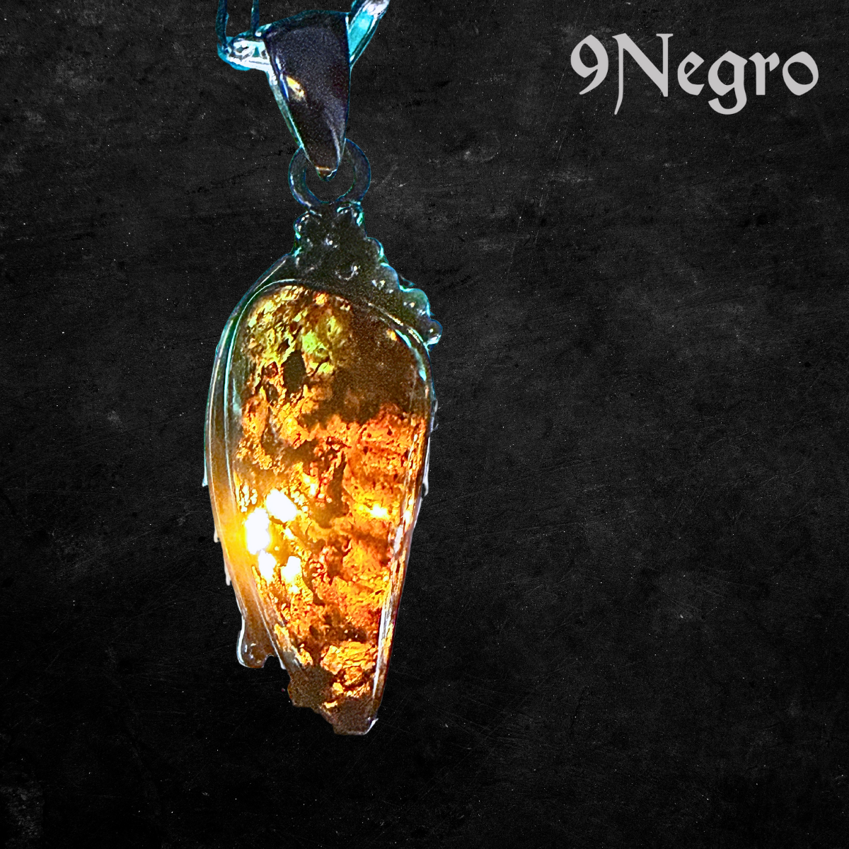 911 - Dije de Plata .925 | 9 Negro