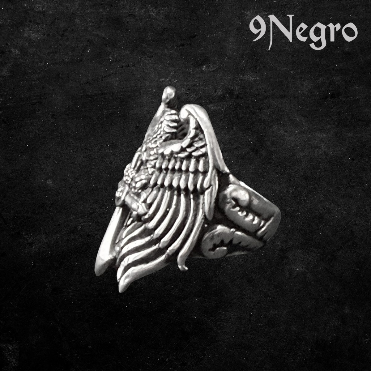 943 - Anillo de Plata .925 | 9 Negro — vista 1