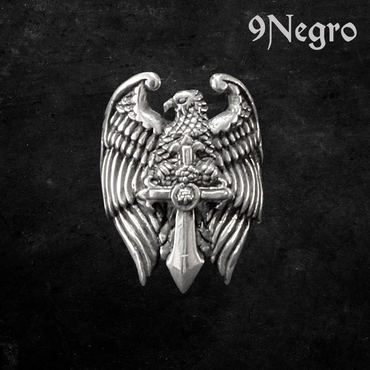 943 - Anillo de Plata .925 | 9 Negro — vista 2