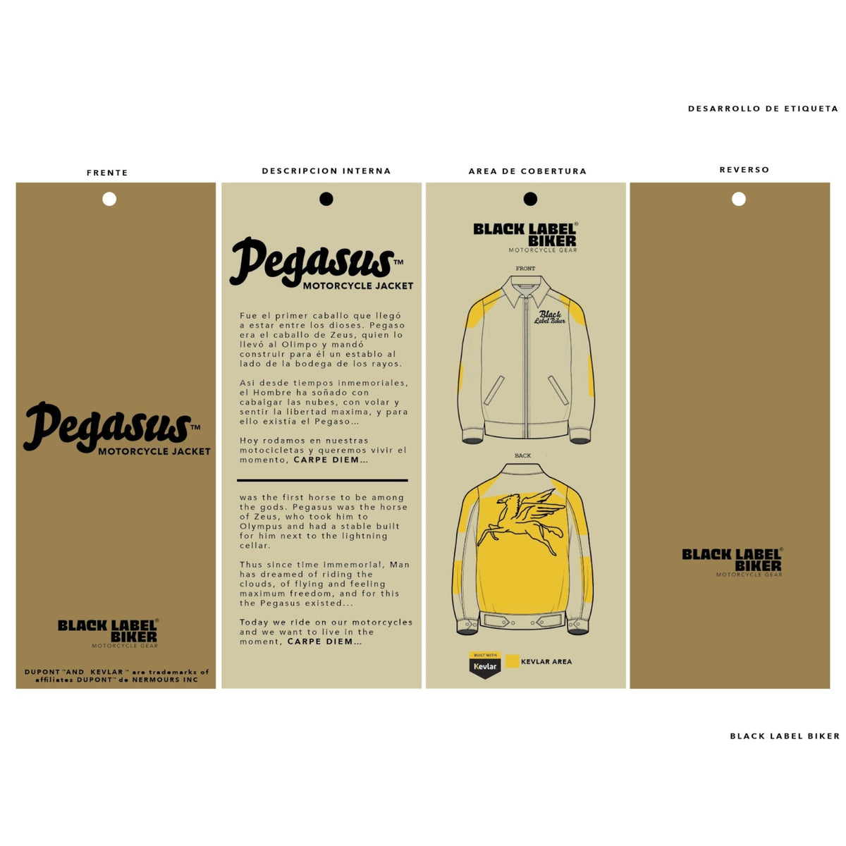 Black Label Biker Chamarra Pegasus — vista 5