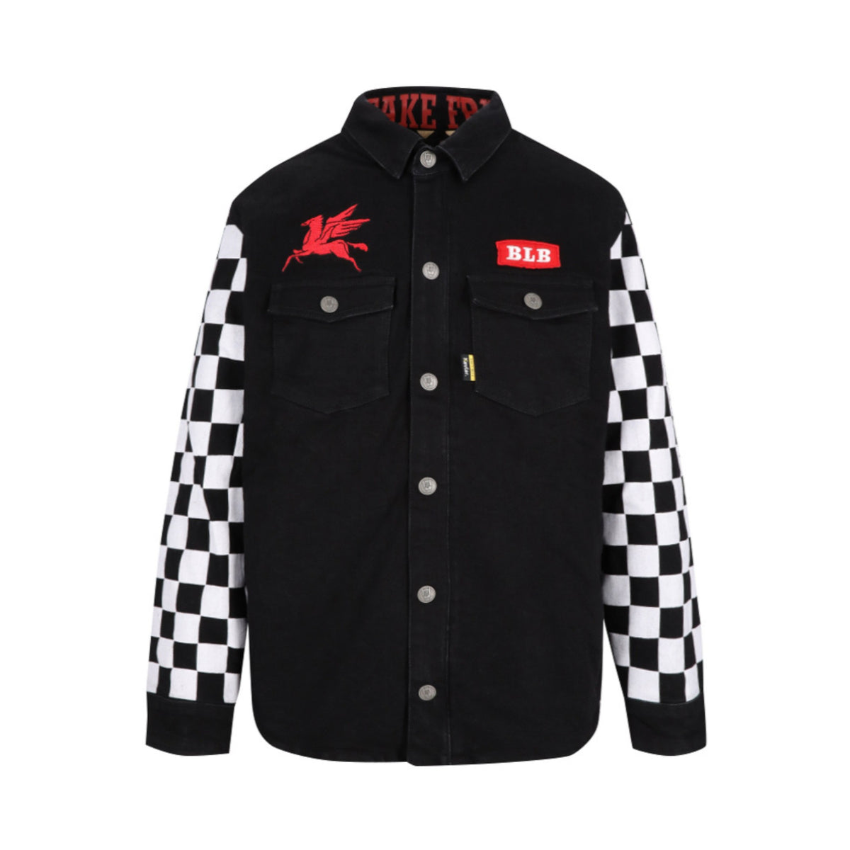Black Label Biker Chamarra Oilers Riders — vista 1