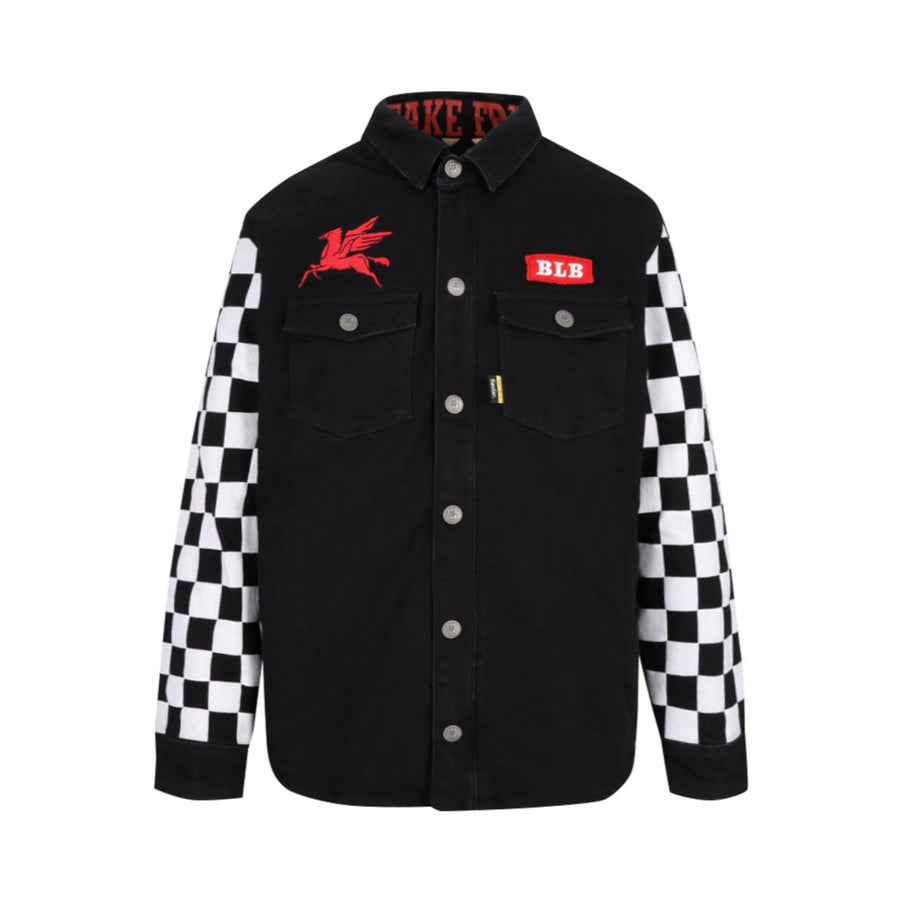 Black Label Biker Chamarra Oilers Riders — vista 1