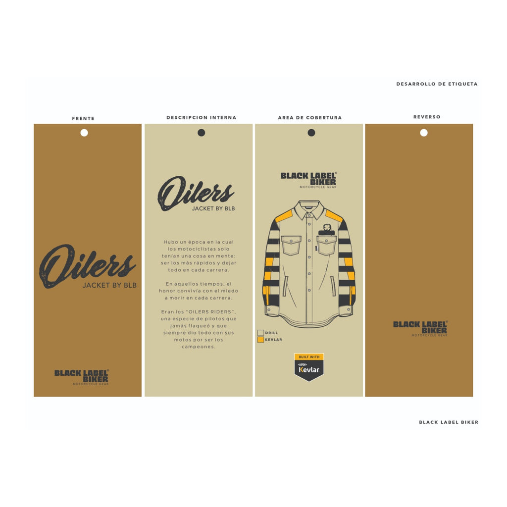 Black Label Biker Chamarra Oilers Riders