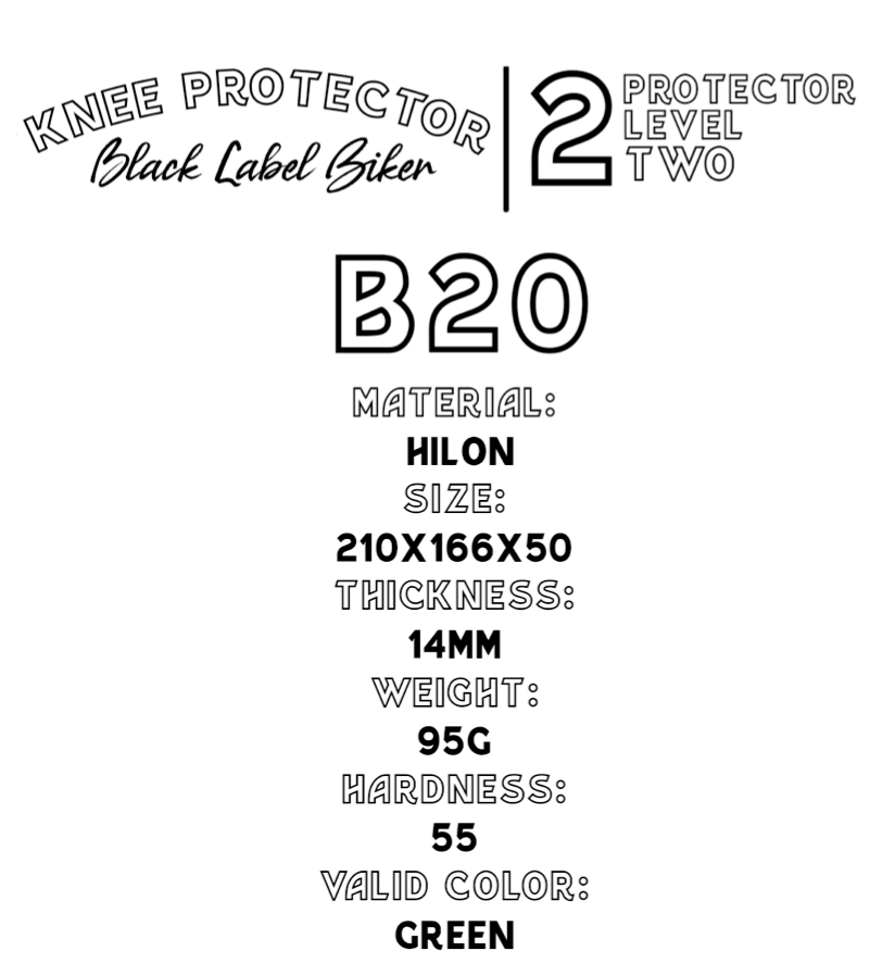Black Label Biker Protecciones de Rodillas Chicas (Hombros/Codos) Nivel CE2