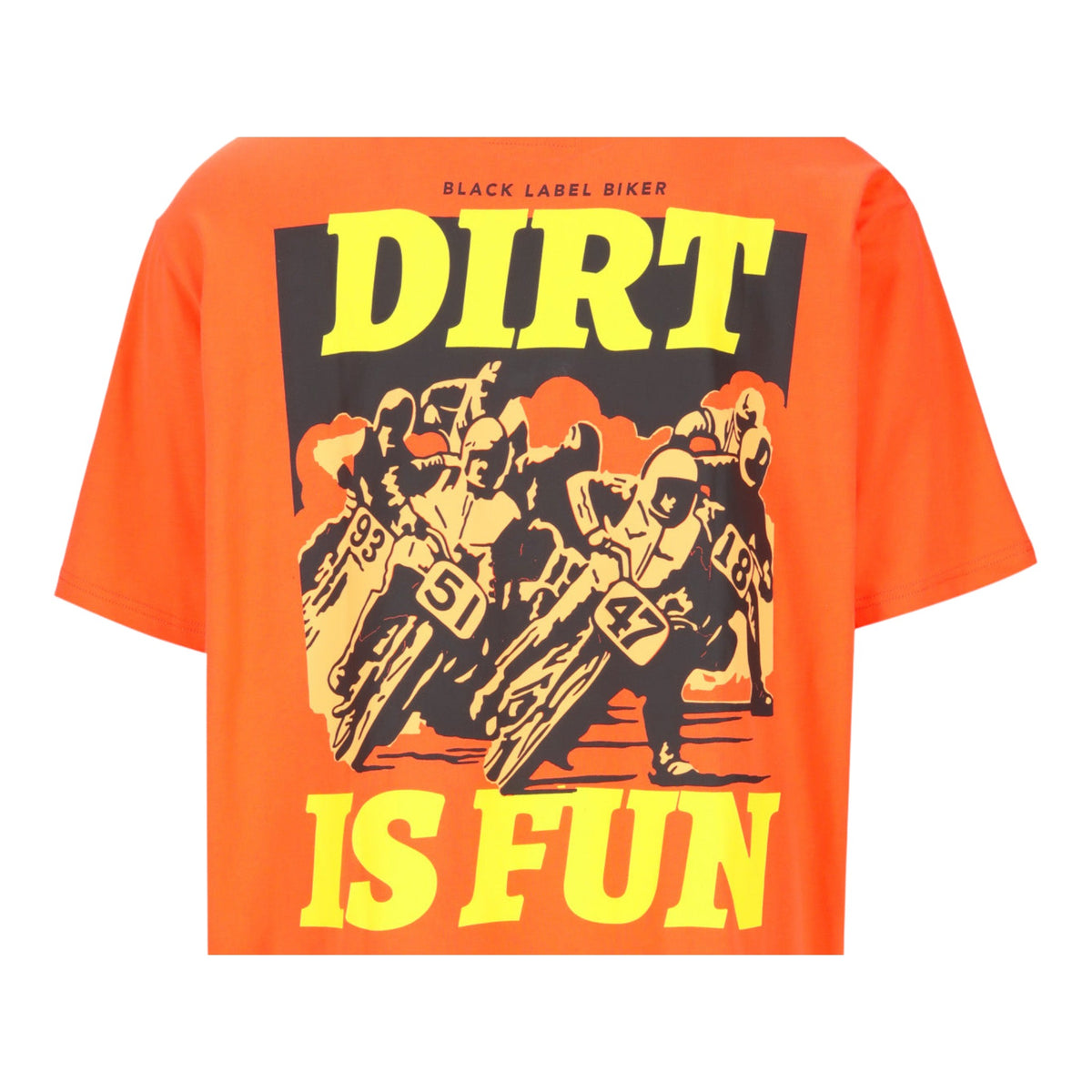 Black Label Biker Dirt T-Shirt – Orange — vista 3