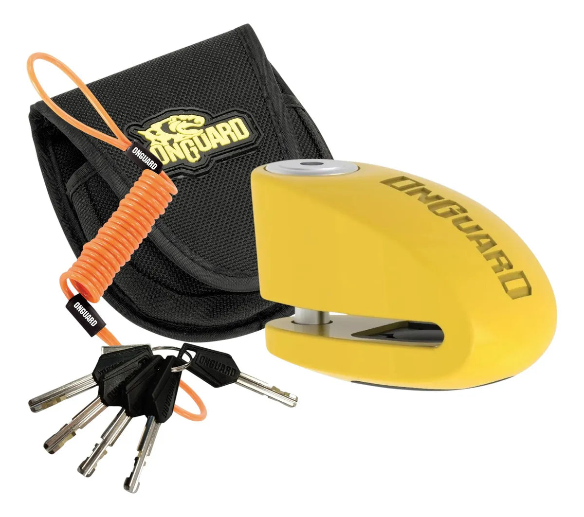 OnGuard 8258 Candado de disco en con alarma - Amarillo