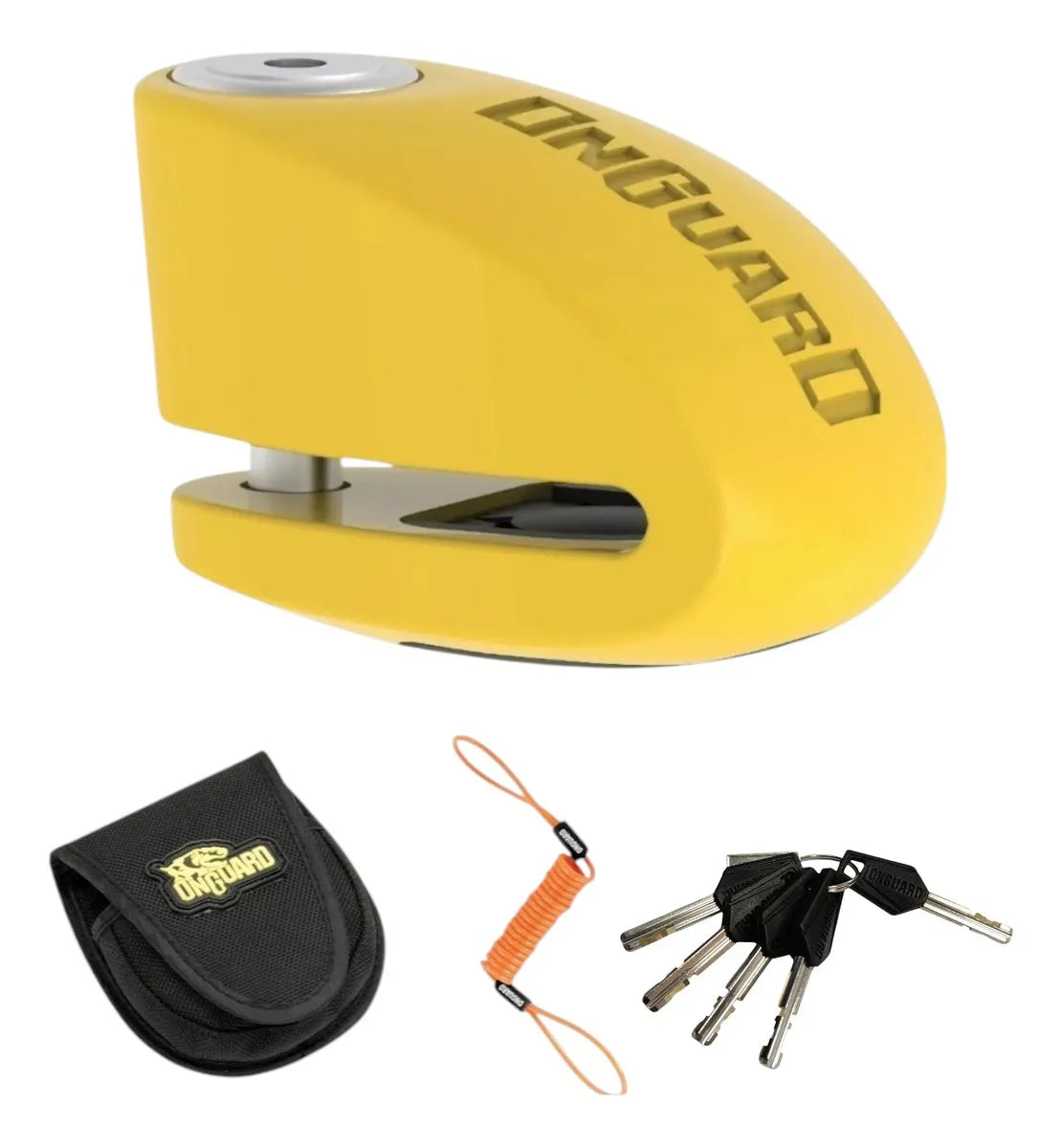 OnGuard 8258 Candado de disco en con alarma - Amarillo