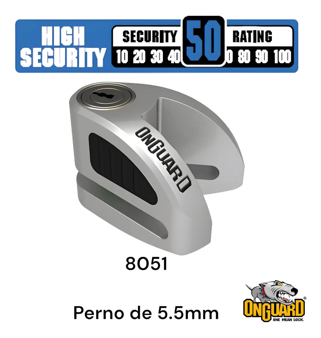 OnGuard Boxer 8051C | Candado de disco - Cromado