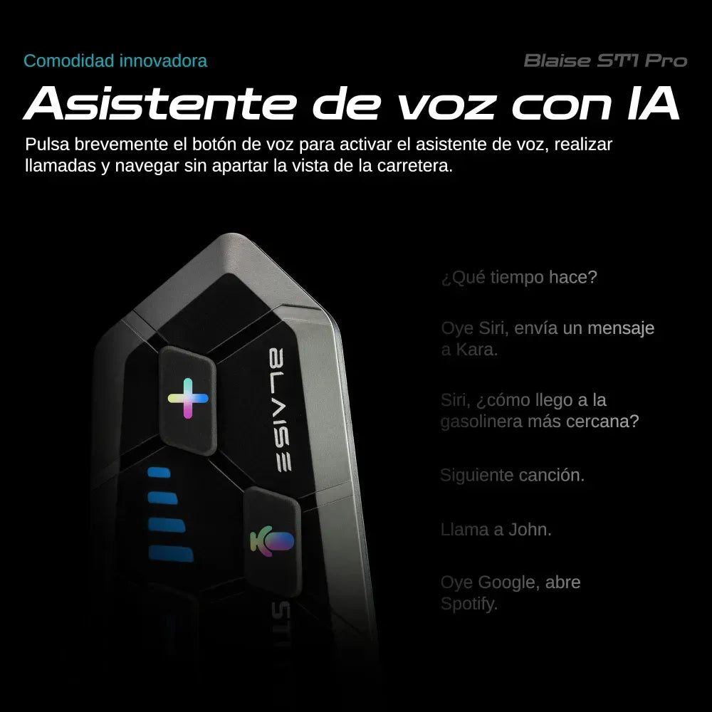 Blaise ST1 Pro Duo Pack - Intercomunicadores Bluetooth 6.0