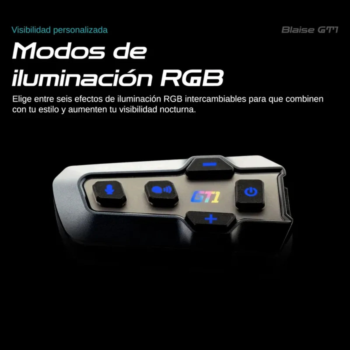 Blaise GT1 Black – Intercomunicador Bluetooth 6.0 para Motocicleta