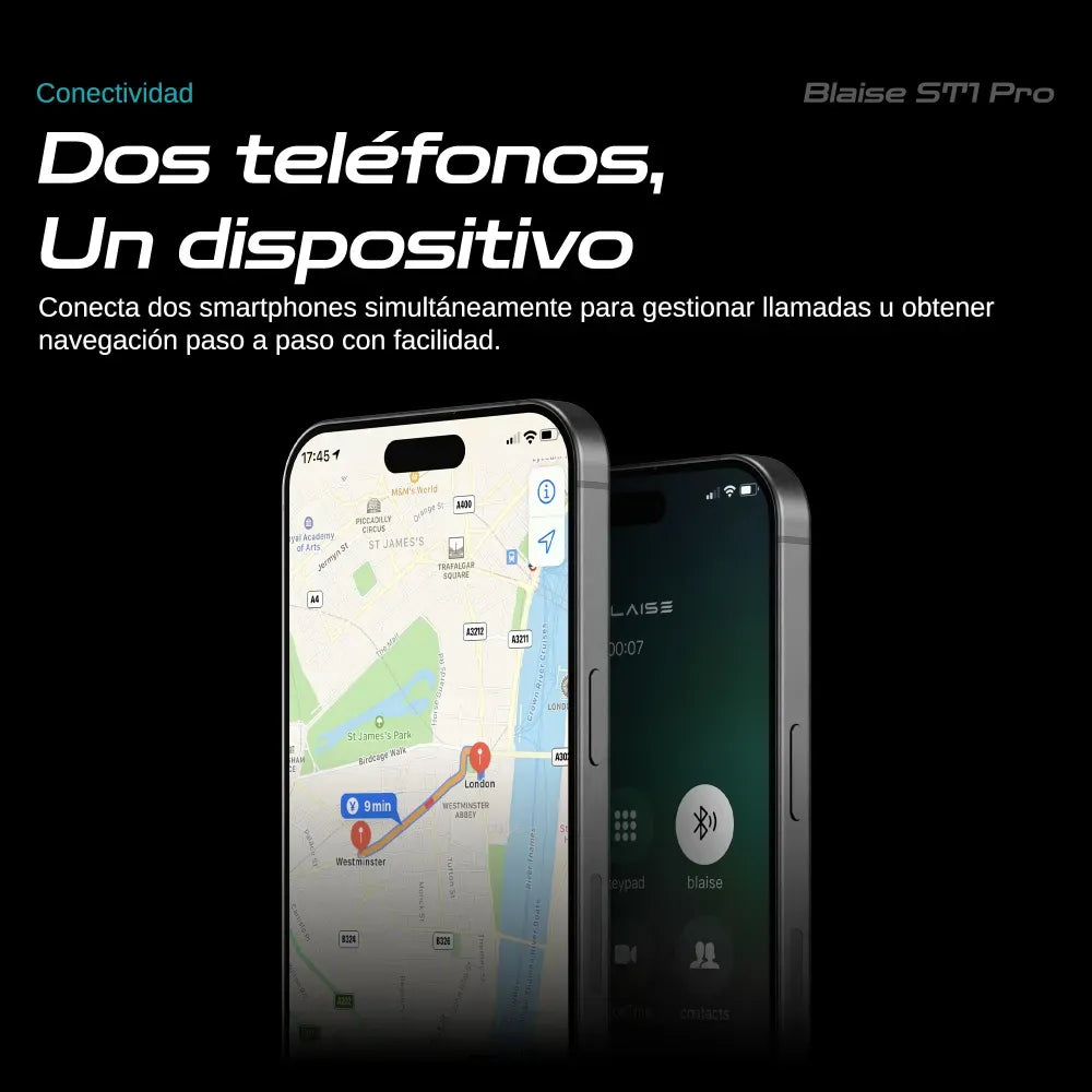 Blaise ST1 Pro Duo Pack - Intercomunicadores Bluetooth 6.0