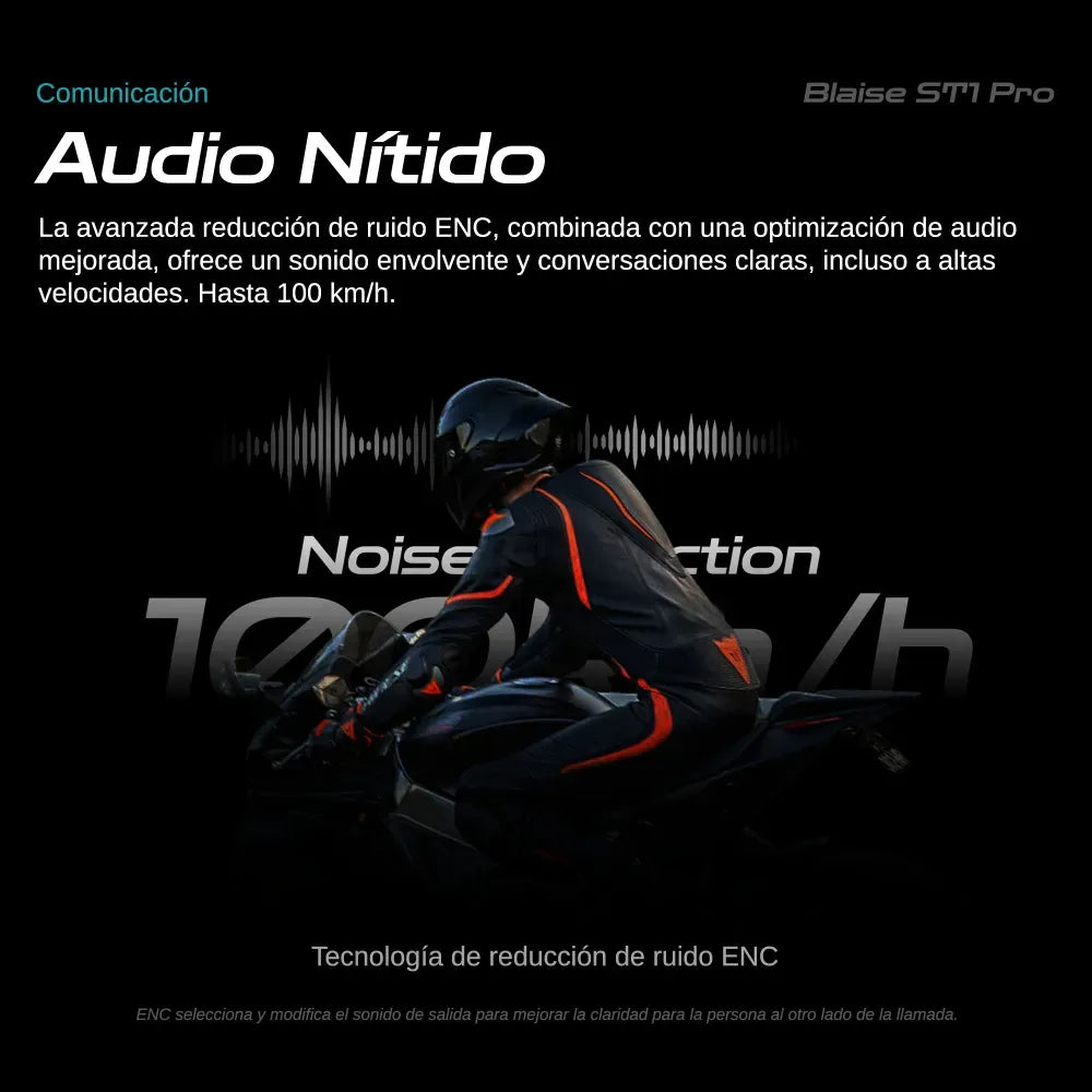 Blaise ST1 Pro Duo Pack - Intercomunicadores Bluetooth 6.0