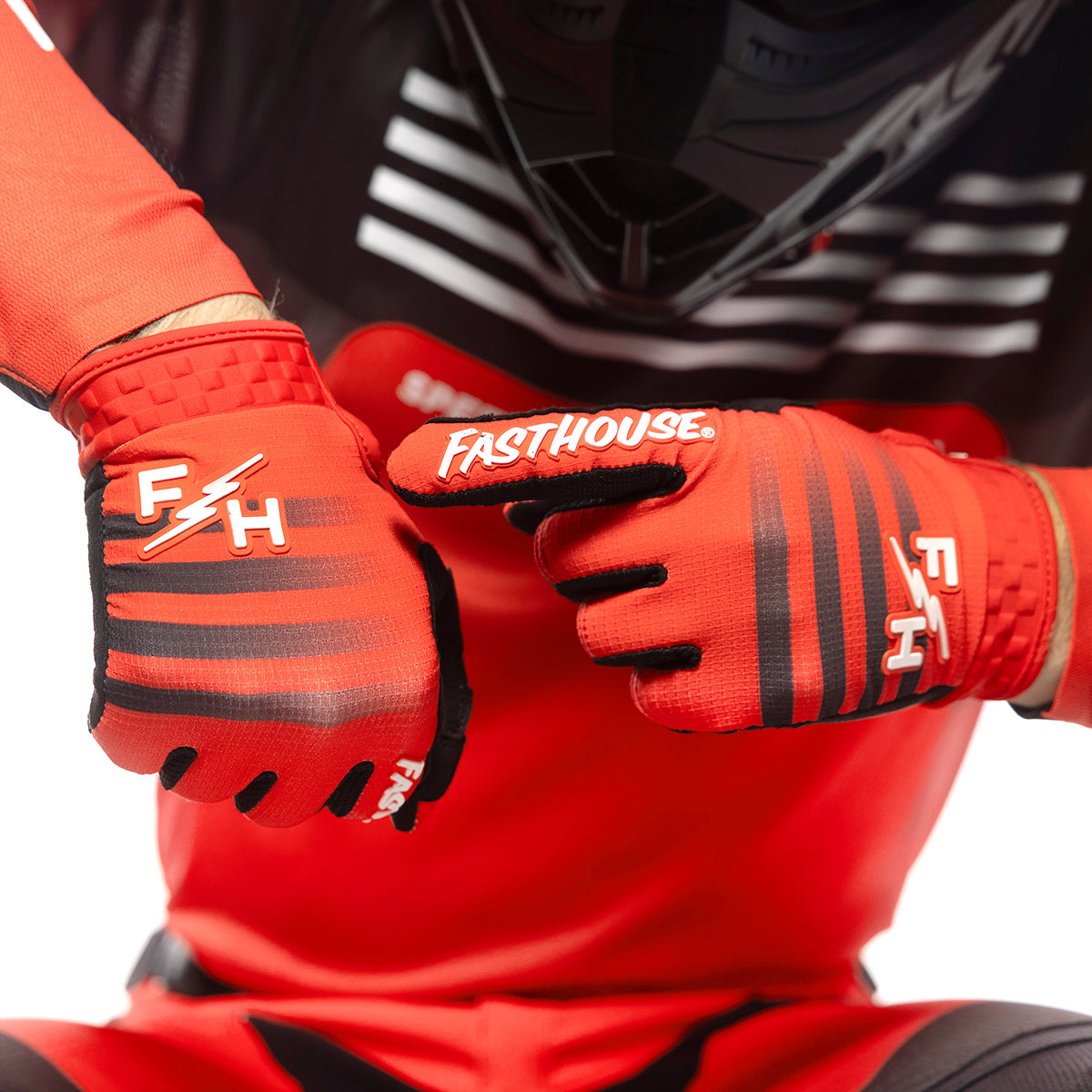 FASTHOUSE Elrod HyperSonic Glove - Red — vista 5